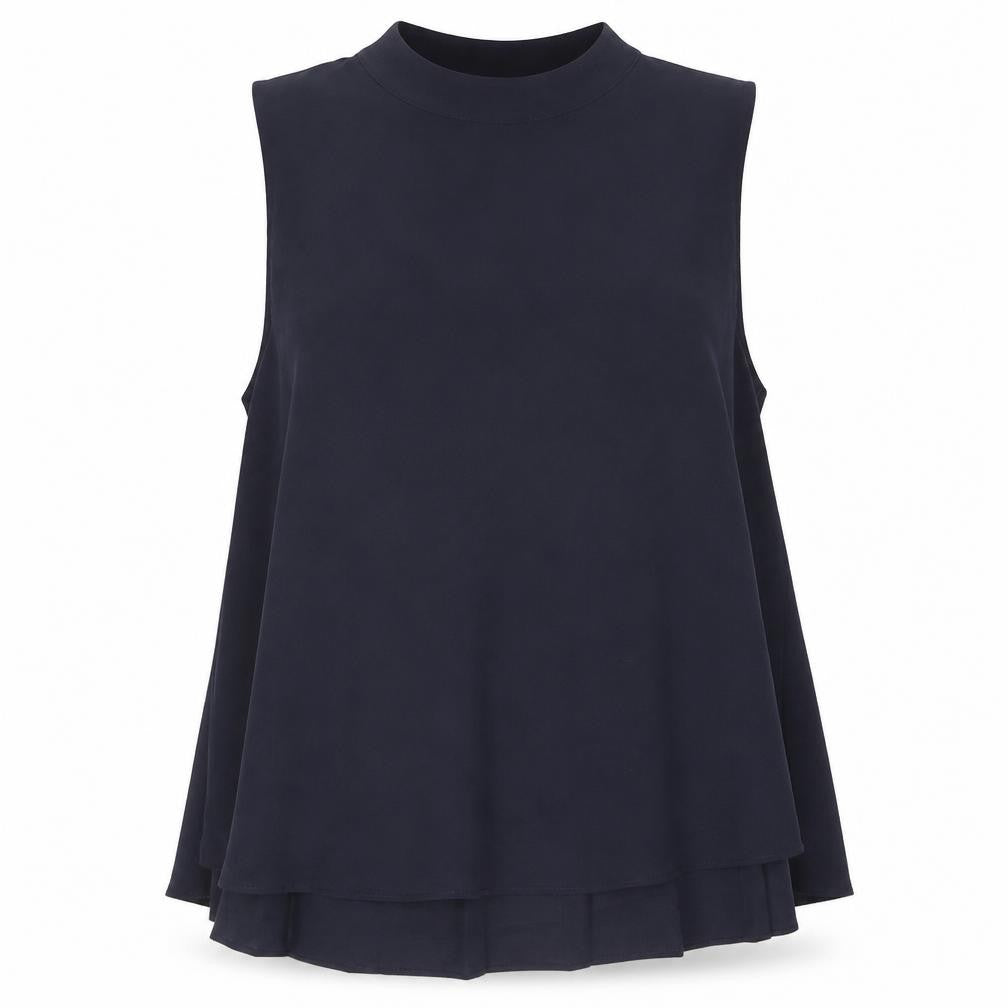 Womens UK Size 12 French Connection Blue Polyester Blouse