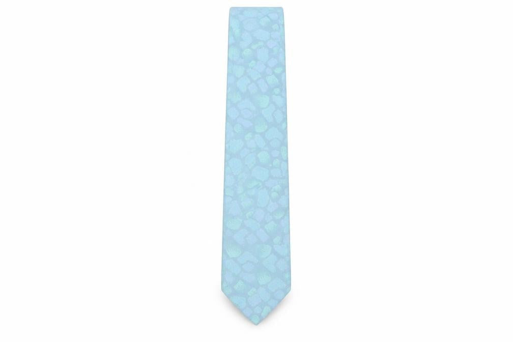 Gilt Edge Mens Blue Geometric Polyester Pointed Tie One Size