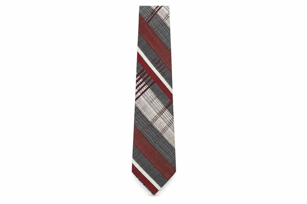 Michaelsons Mens Multicoloured Plaids & Checks Polyester Pointed Tie One Size