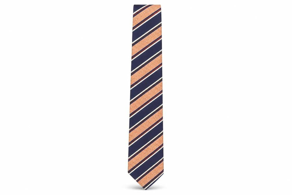 Asole & Bittoni Mens Multicoloured Striped Silk Pointed Tie One Size