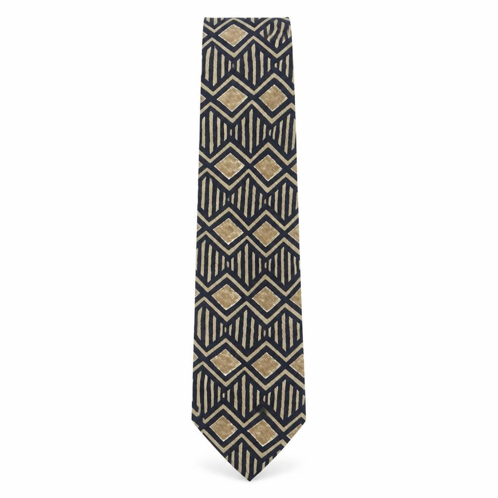 Carlo Di Lucio Mens Multicoloured Geometric Silk Pointed Tie One Size