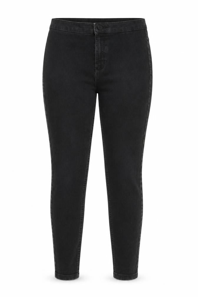 Marks and Spencer Womens Grey Cotton Skinny Jeans Size 12 L24 in Regular Zip