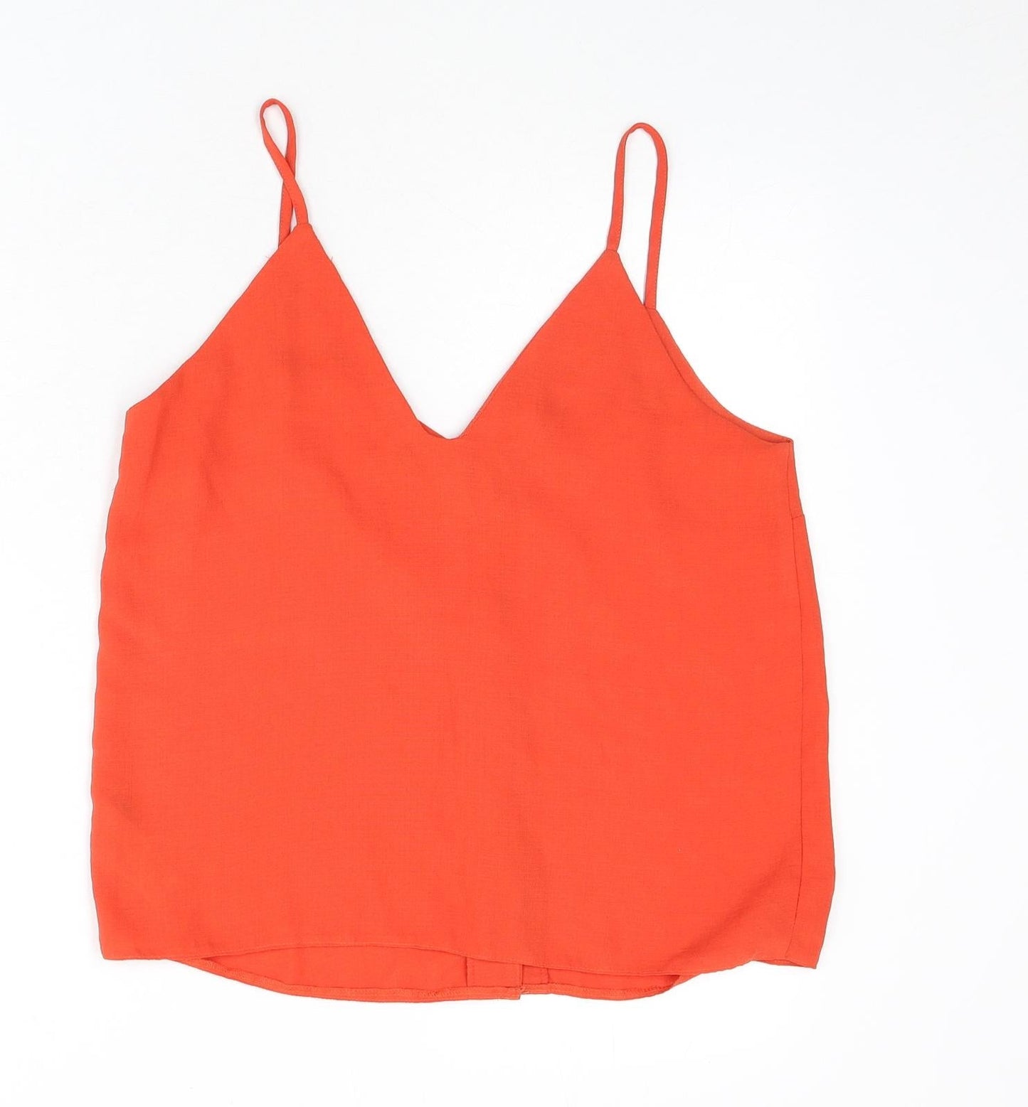 New Look Womens Red Polyester Camisole Tank Size 10 V-Neck