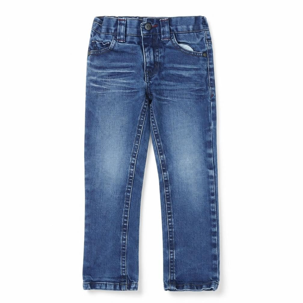 NEXT Girls Blue Cotton Skinny Jeans Size 4 Years L20 in Regular Zip