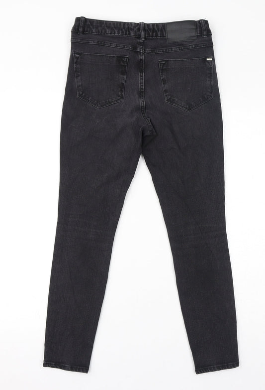 George Womens Black Cotton Skinny Jeans Size 8 L25 in Regular Zip