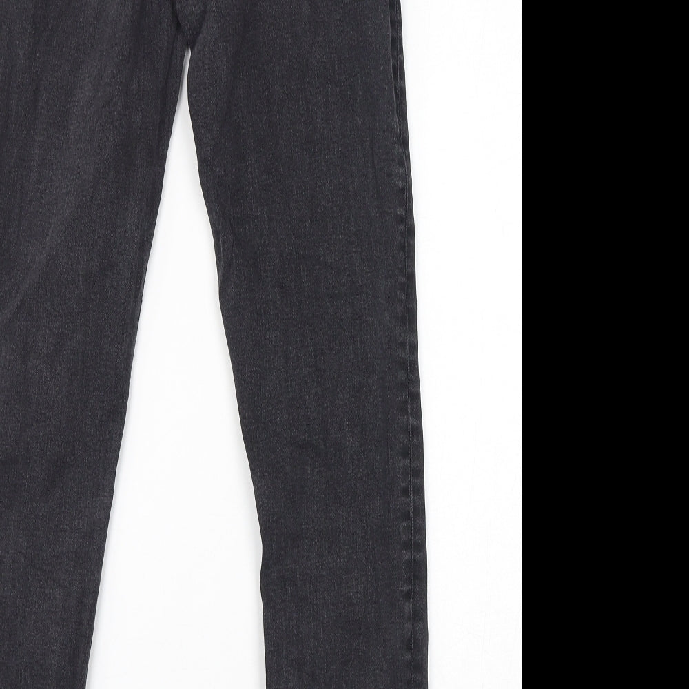 Marks and Spencer Womens Black Cotton Skinny Jeans Size 8 L29 in Regular Zip