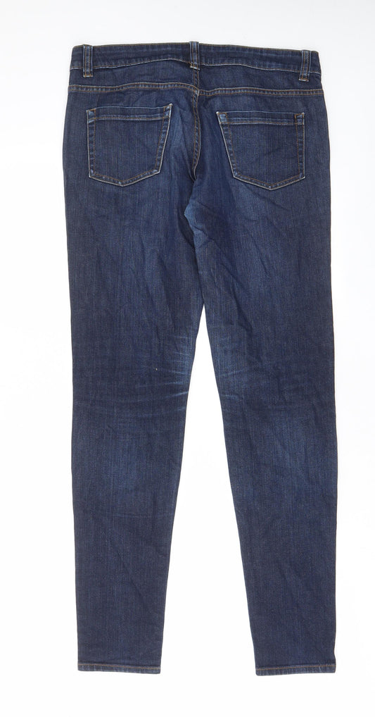 Cherokee Womens Blue Cotton Skinny Jeans Size 8 L30 in Regular Zip - Pockets, Belt Loops