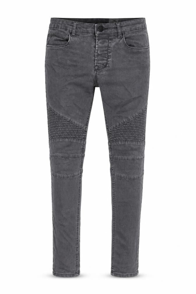 Denim & Co. Mens Grey Cotton Tapered Jeans Size 32 in L34 in Regular Zip - Pockets, Belt Loops