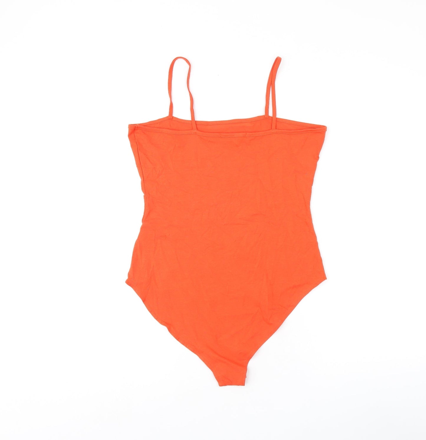 Select Womens Red Cotton Bodysuit One-Piece Size 12 Snap