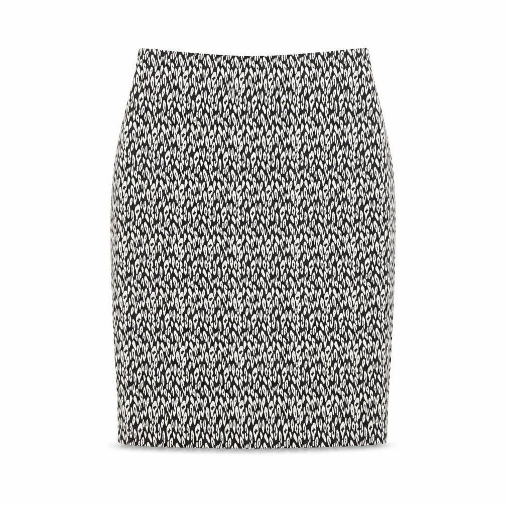 Marks and Spencer Womens Black Geometric Polyester Straight & Pencil Skirt Size 12