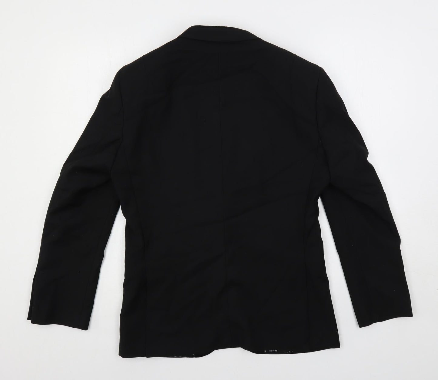Harry Brown Mens Black Polyester Jacket Suit Jacket Size 36 Regular