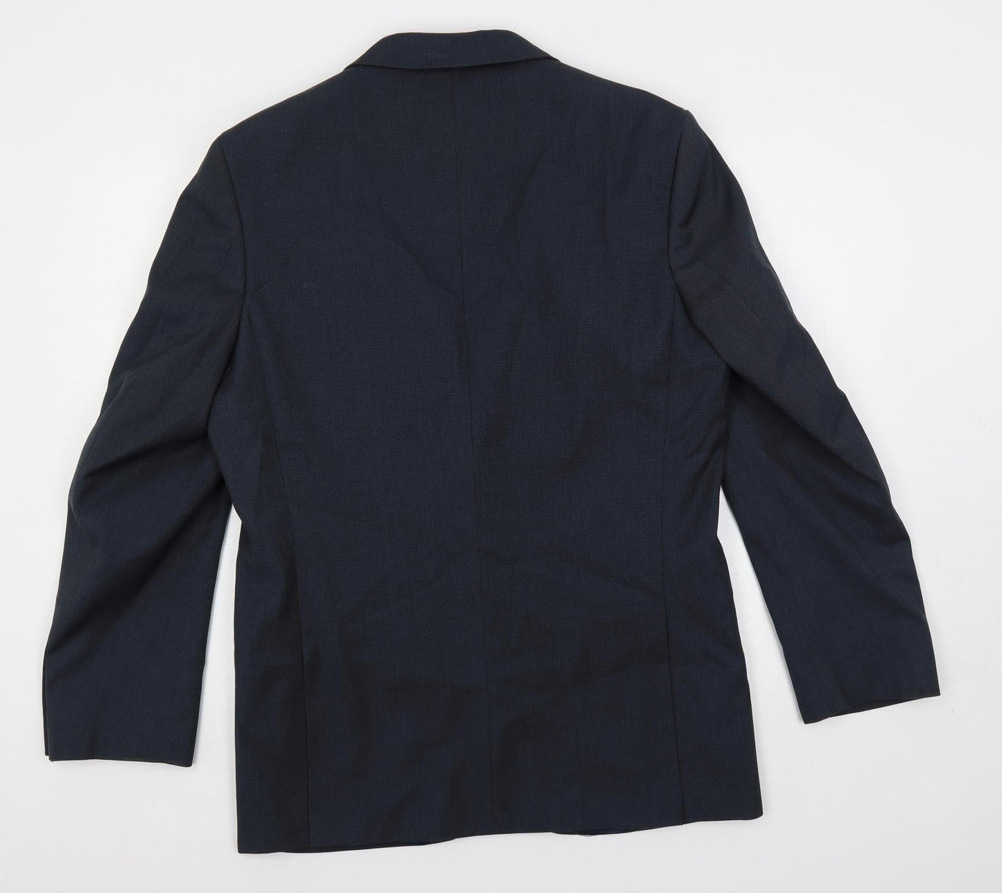 Ventura Mens Blue Polyester Jacket Suit Jacket Size 38 Regular