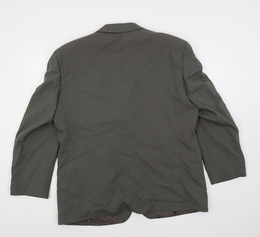 The Label Mens Grey Wool Jacket Suit Jacket Size 44 Regular