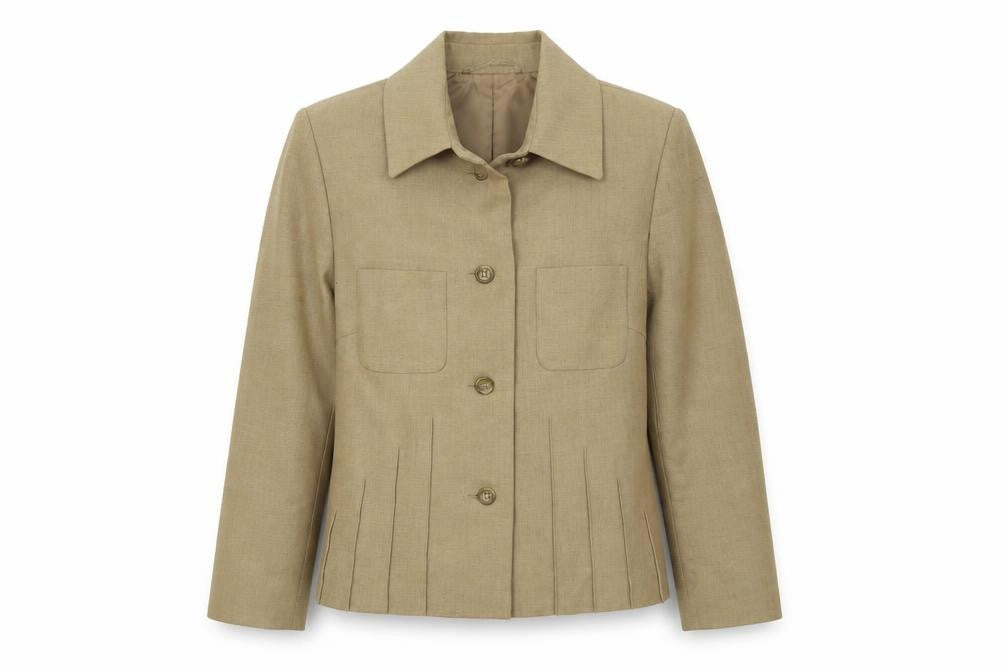 My Diary Womens Beige Jacket Blazer Size 8 Button - Pockets