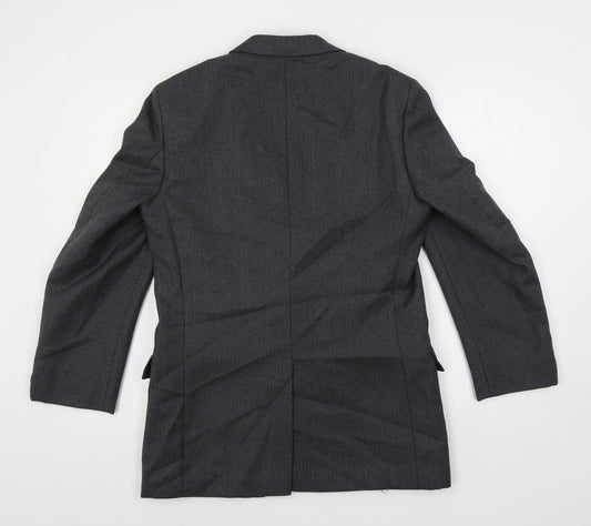 Greenwoods Mens Grey Wool Jacket Suit Jacket Size 38 Regular