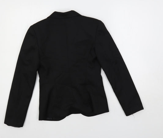 ModalanD Womens Black Jacket Blazer Size 8 Button