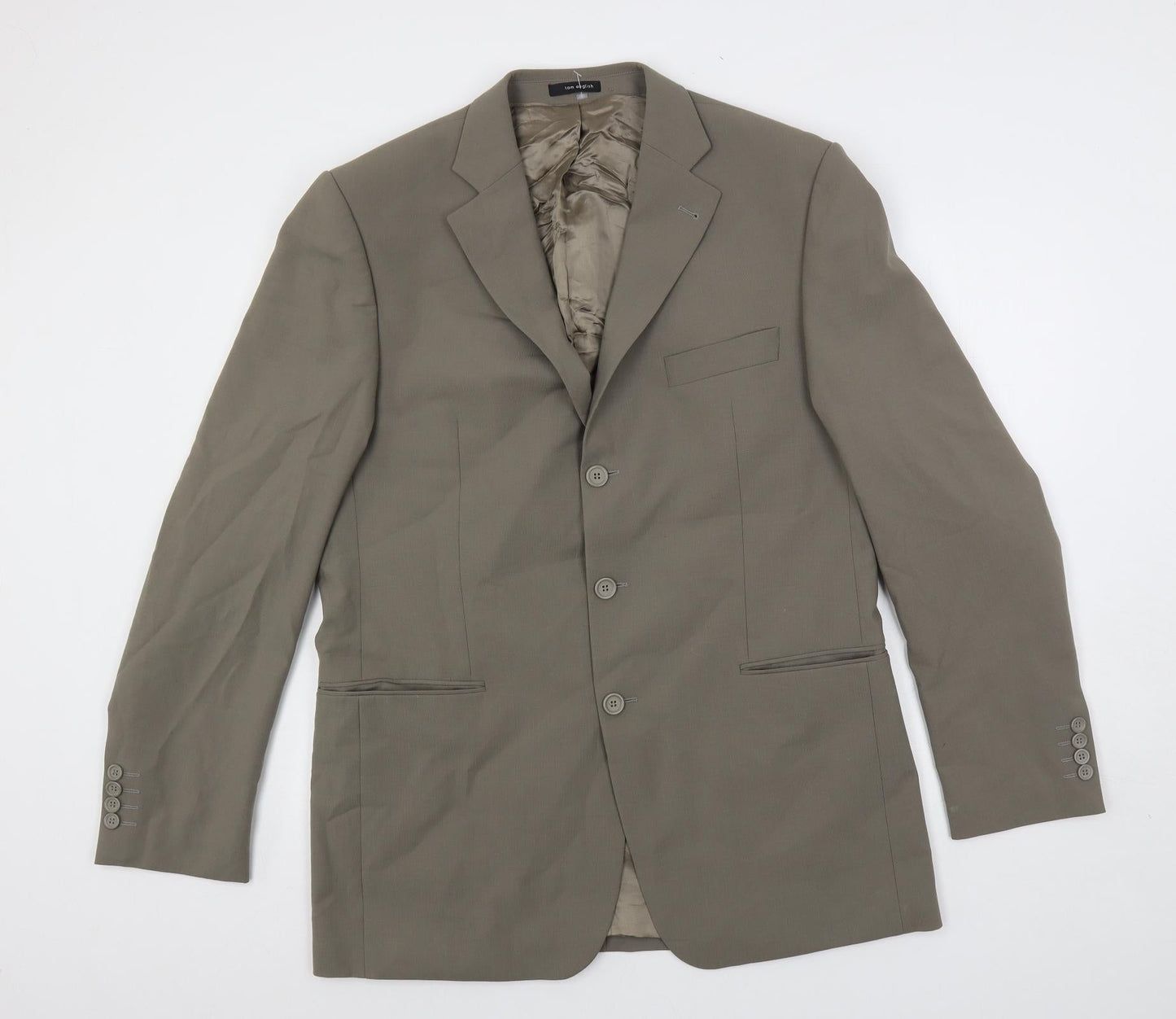 Tom English Mens Grey Wool Jacket Suit Jacket Size 42 Regular