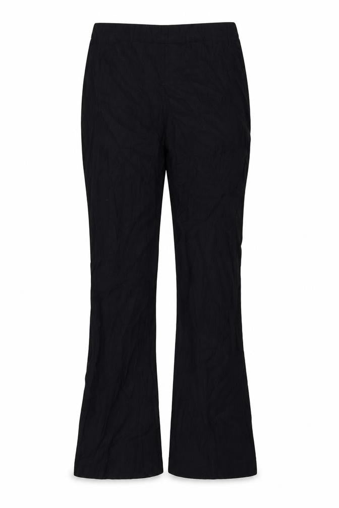 H&M Womens Black Viscose Trousers Size 12 L31 in Regular Zip