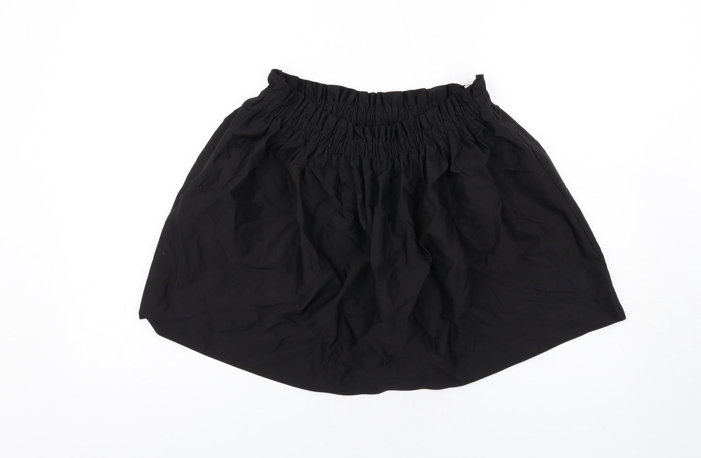 Zara Womens Black Polyester A-Line Skirt Size L