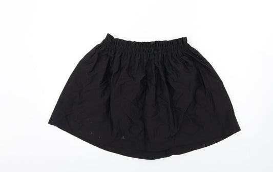 Zara Womens Black Polyester A-Line Skirt Size L