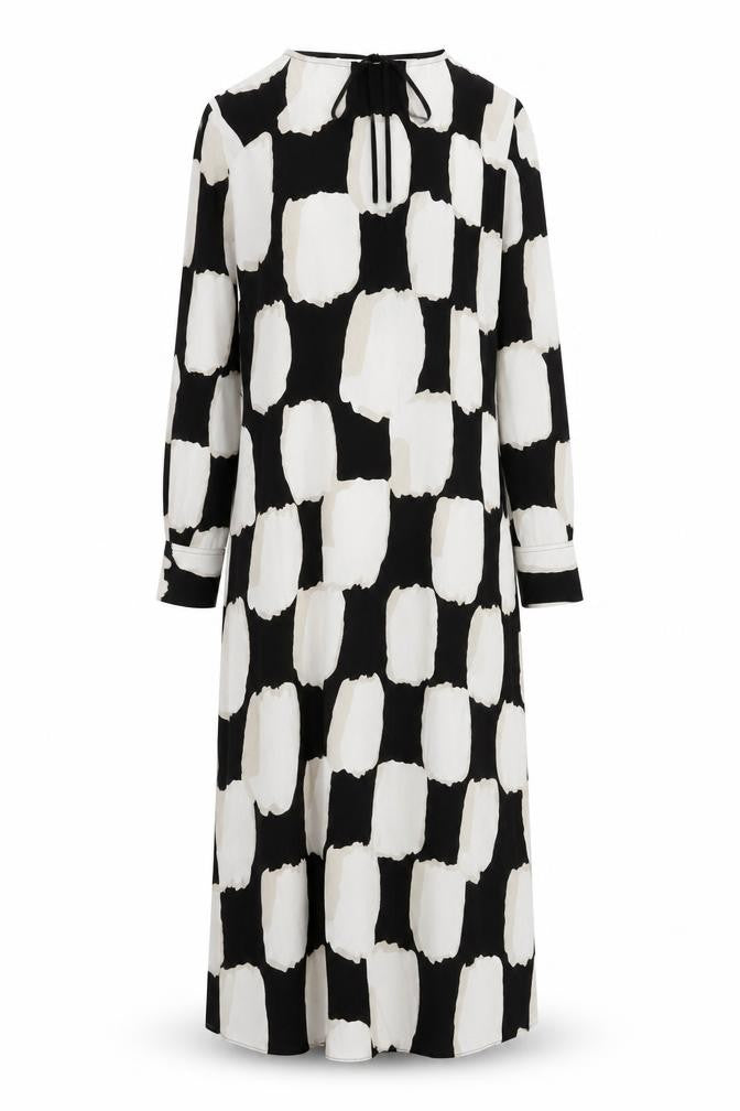 Marks and Spencer Womens Multicoloured Geometric Viscose Maxi Size 8 Round Neck Zip