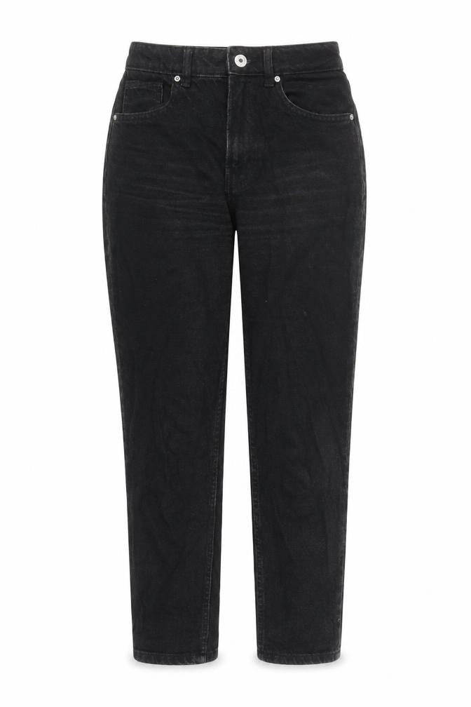 Bershka Womens Black Cotton Mom Jeans Size 26 in L26 in Regular Zip