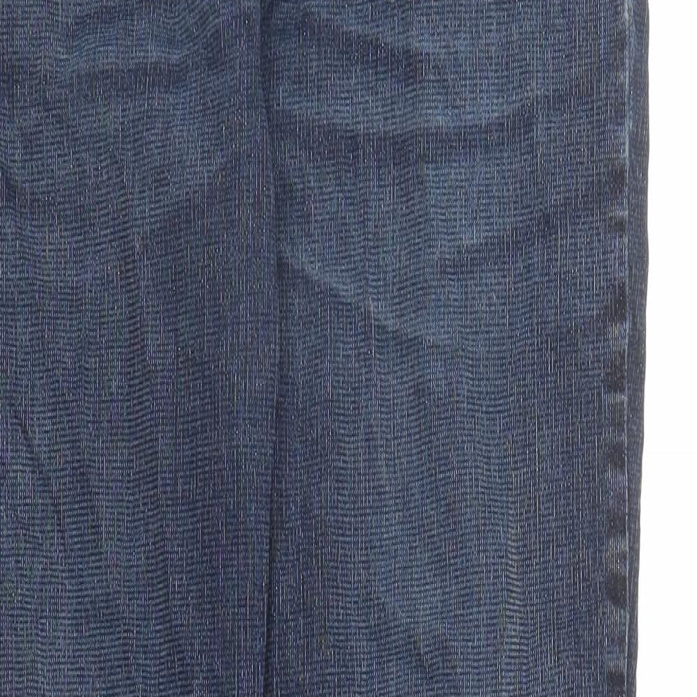 Miss Captain Womens Blue Cotton Straight Jeans Size 30 in L31 in Regular Zip