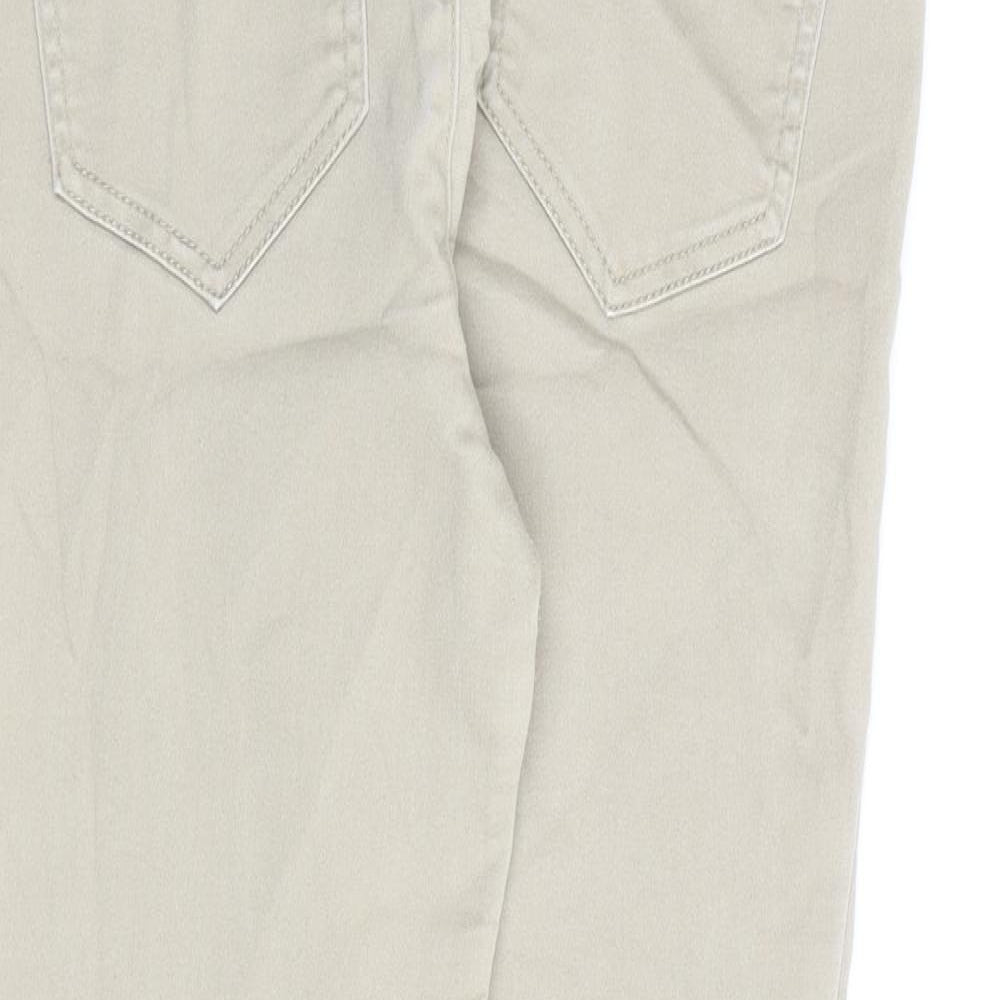 Bass Womens Beige Cotton Cropped Jeans Size 8 L26 in Regular Zip