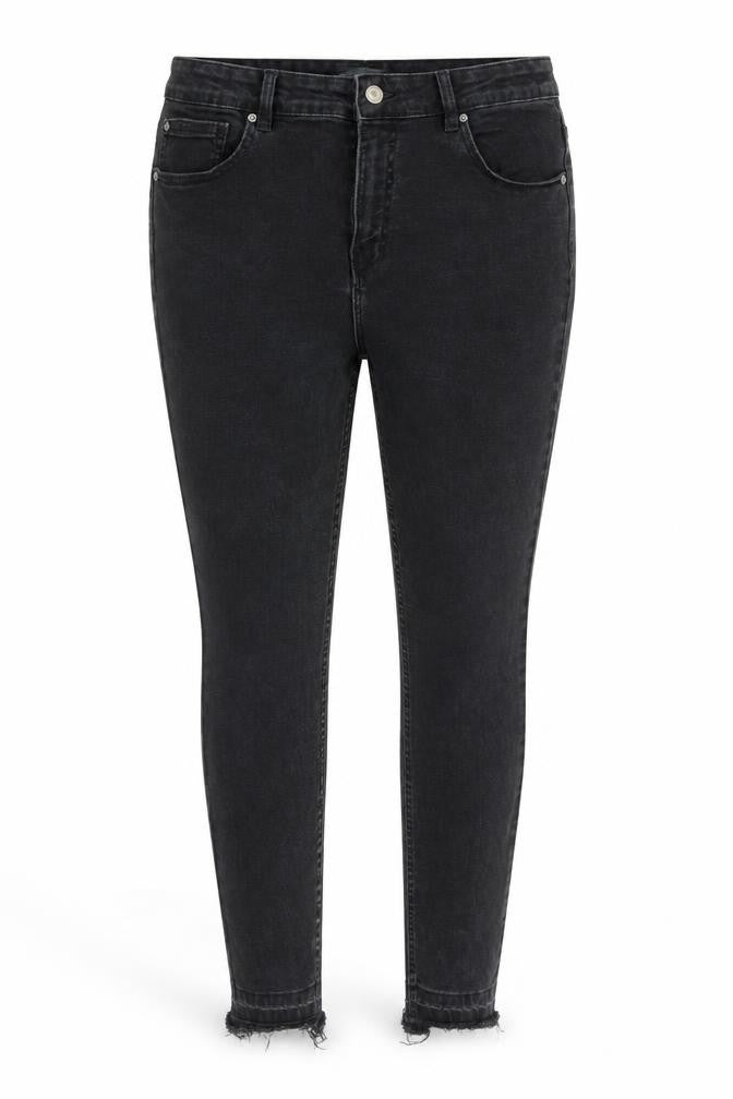 Denim & Co. Womens Grey Cotton Skinny Jeans Size 16 L28 in Regular Zip