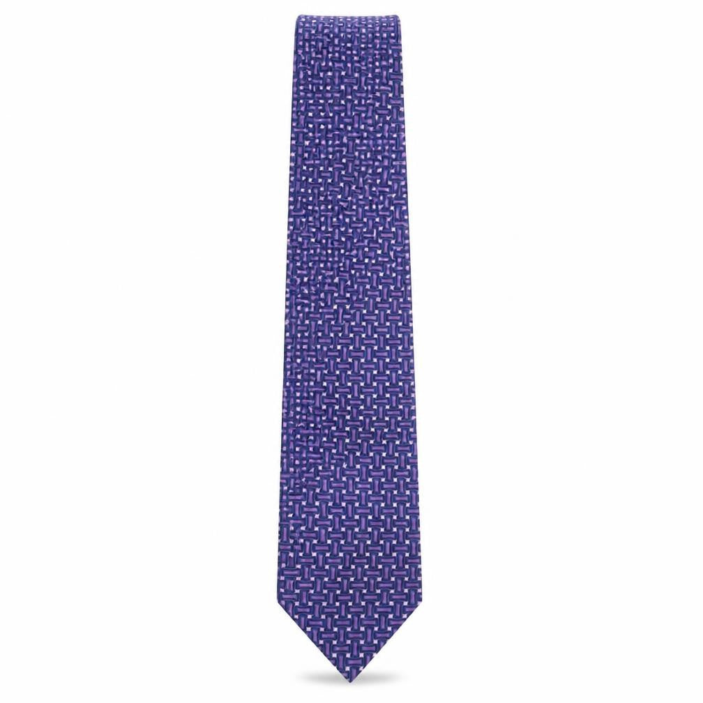 Osborne Mens Multicoloured Geometric Silk Pointed Tie One Size