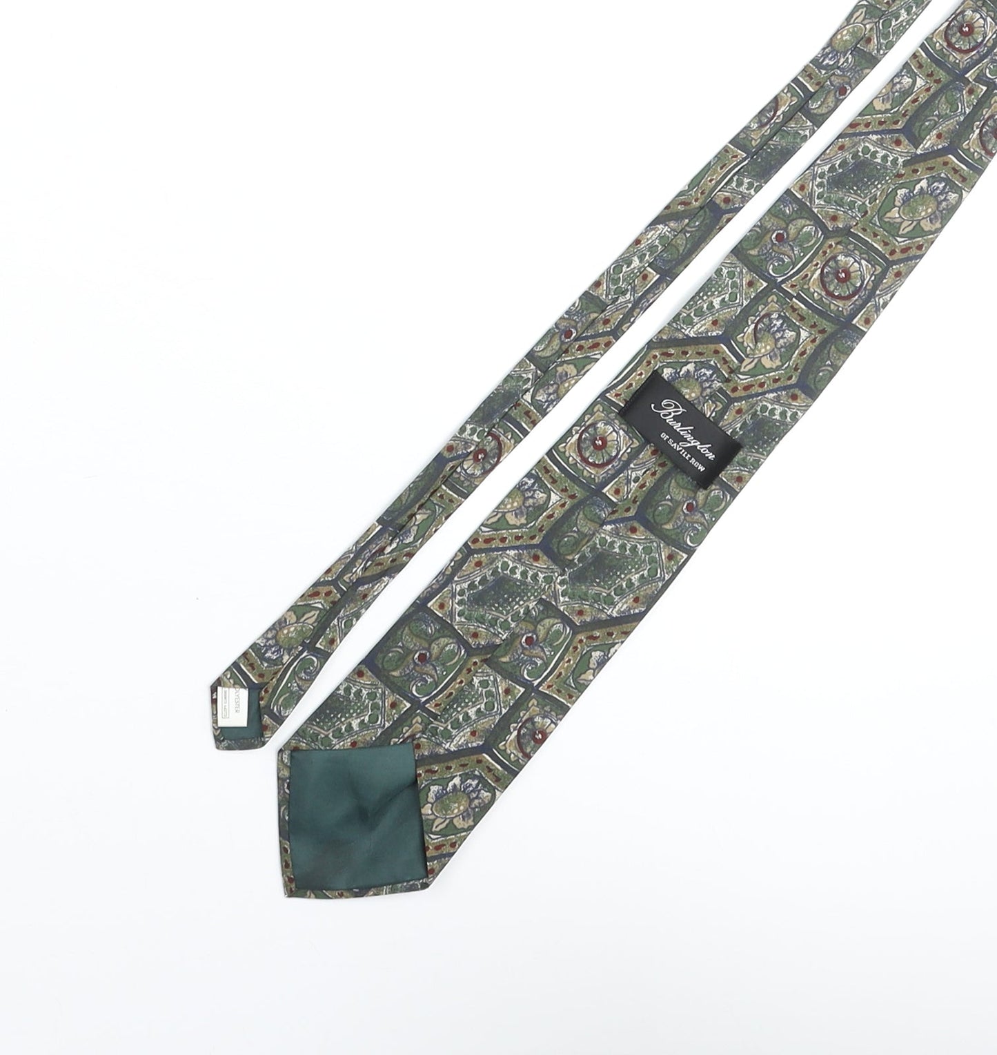 Burlington Mens Multicoloured Geometric Polyester Pointed Tie One Size