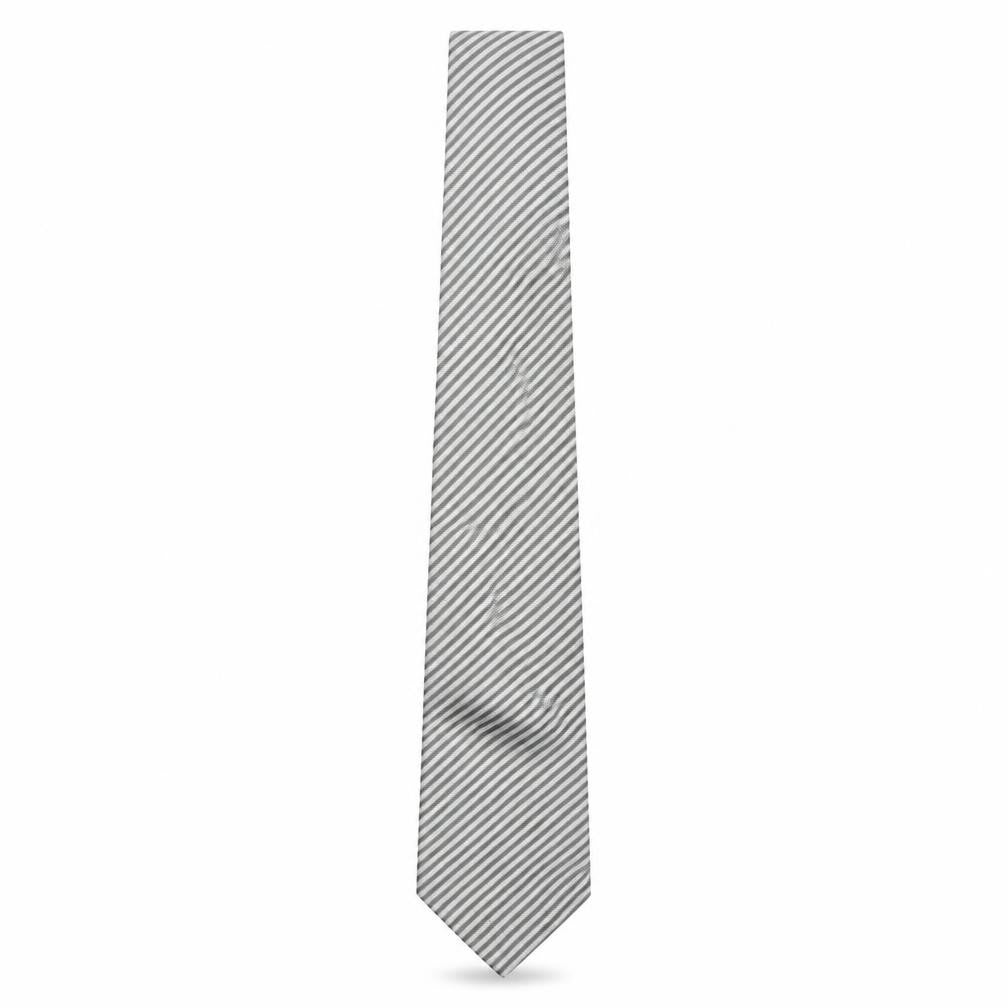 Carla Colombo Mens Green Striped Silk Pointed Tie One Size