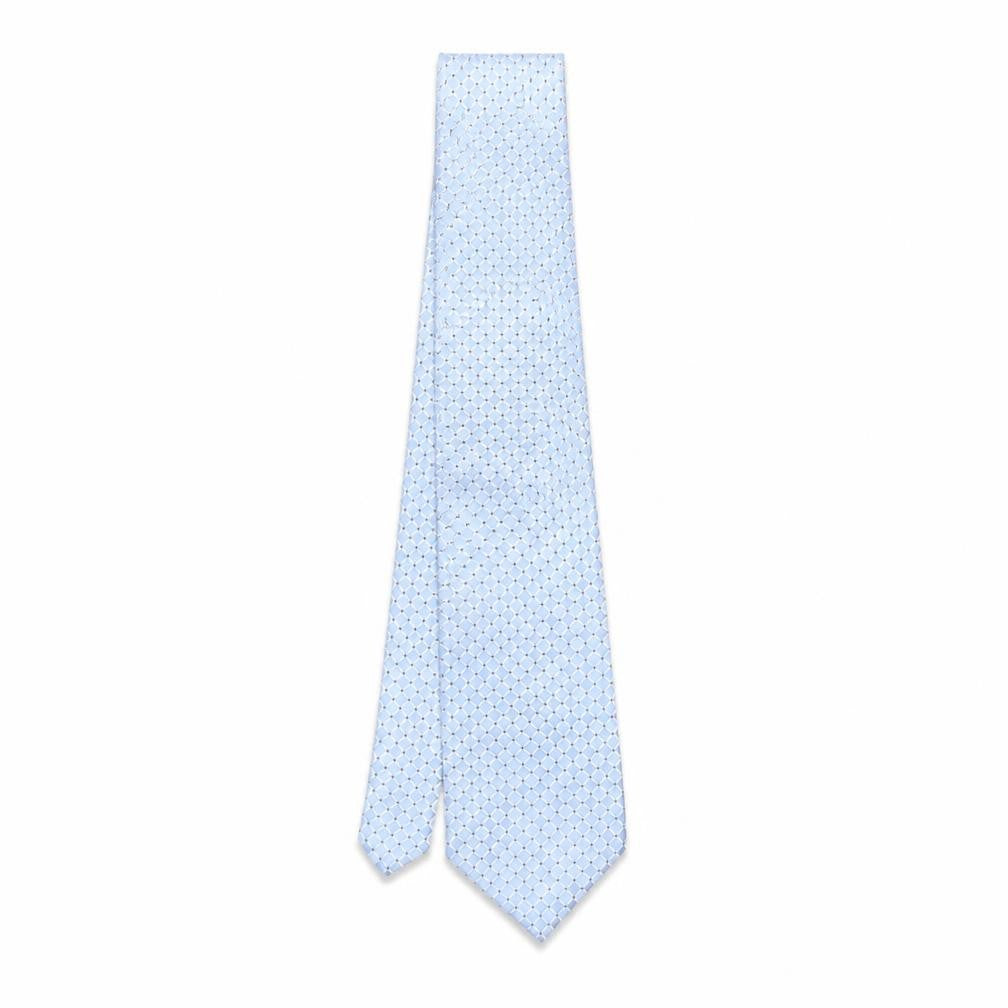 Osborne Mens Blue Plaids & Checks Silk Pointed Tie One Size