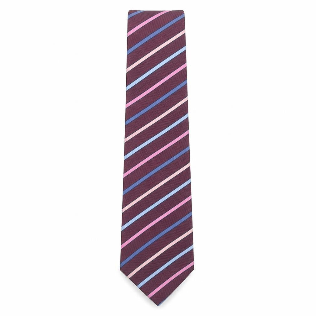 Fletcher's Glaaery Mens Multicoloured Striped Polyester Pointed Tie One Size
