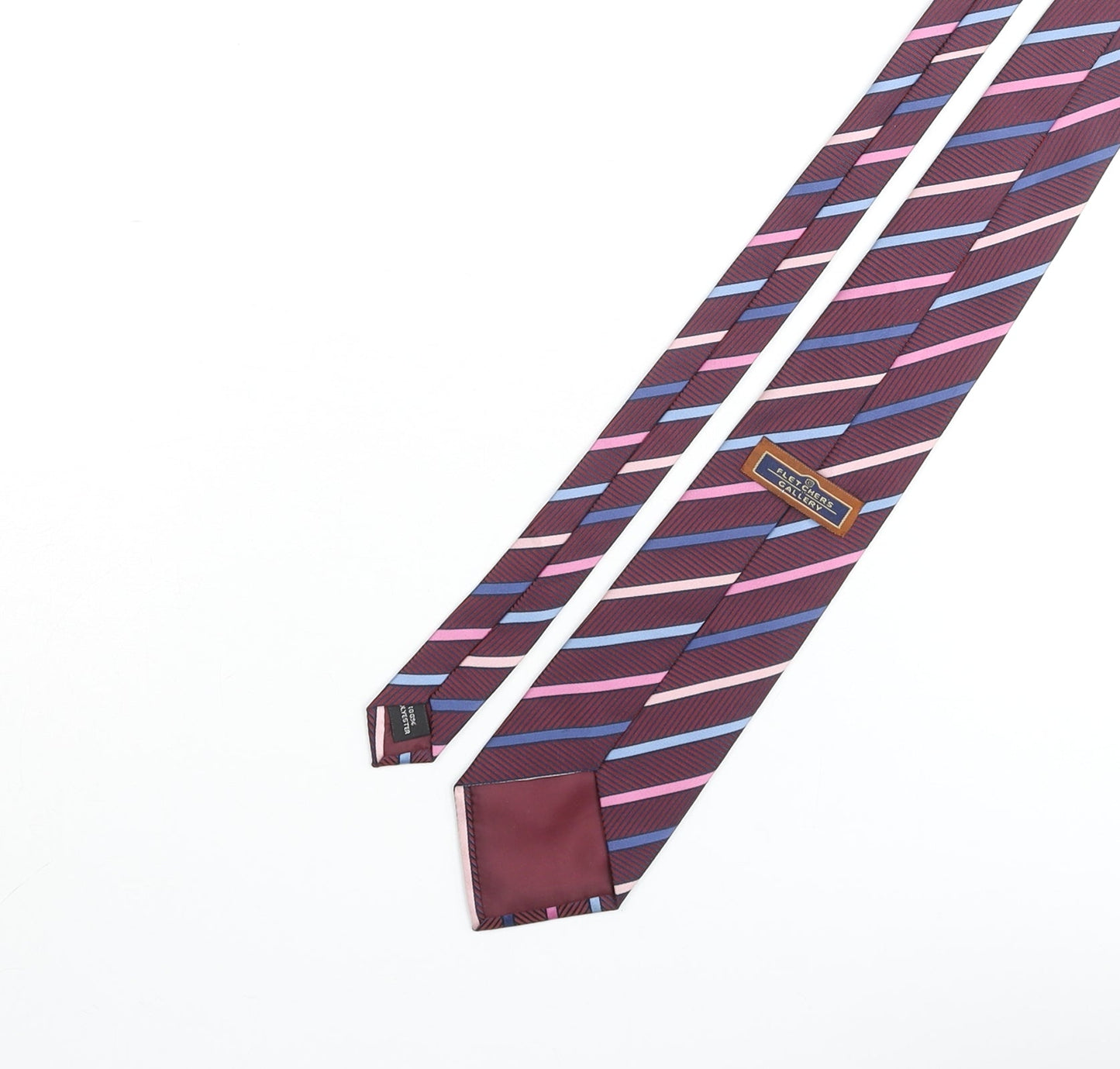 Fletcher's Glaaery Mens Multicoloured Striped Polyester Pointed Tie One Size