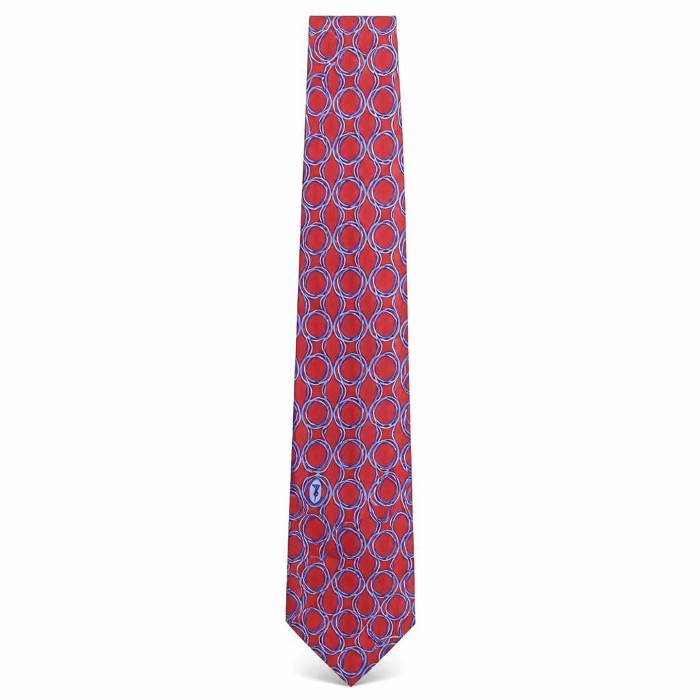 Trussardi Mens Multicoloured Geometric Silk Pointed Tie One Size