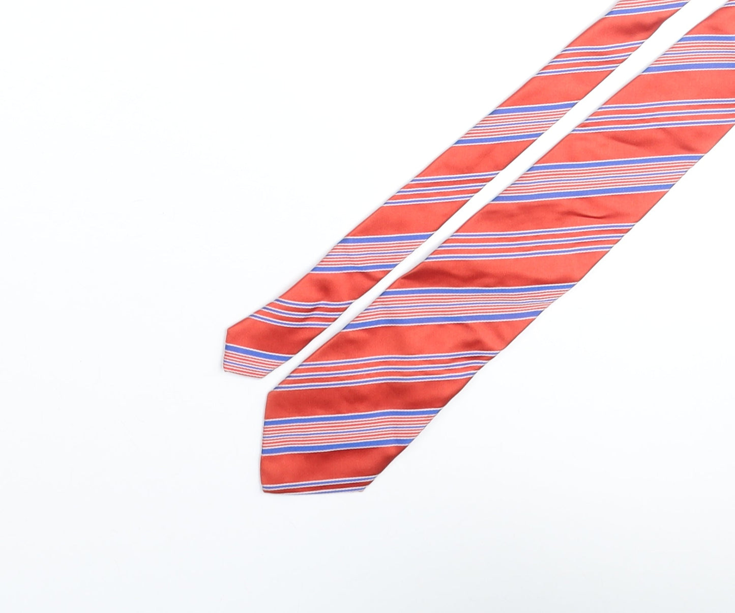 Frangi Mens Red Striped Silk Pointed Tie One Size