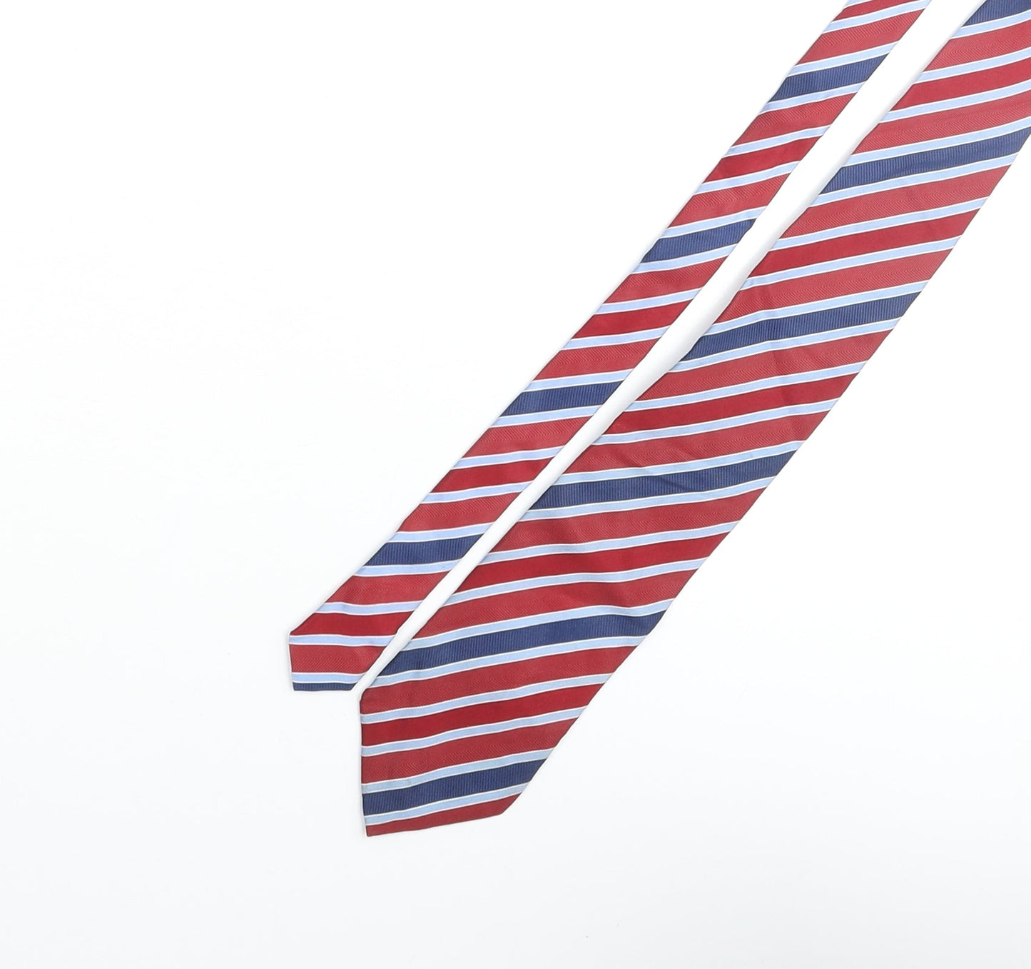 Frangi Mens Multicoloured Striped Silk Pointed Tie One Size