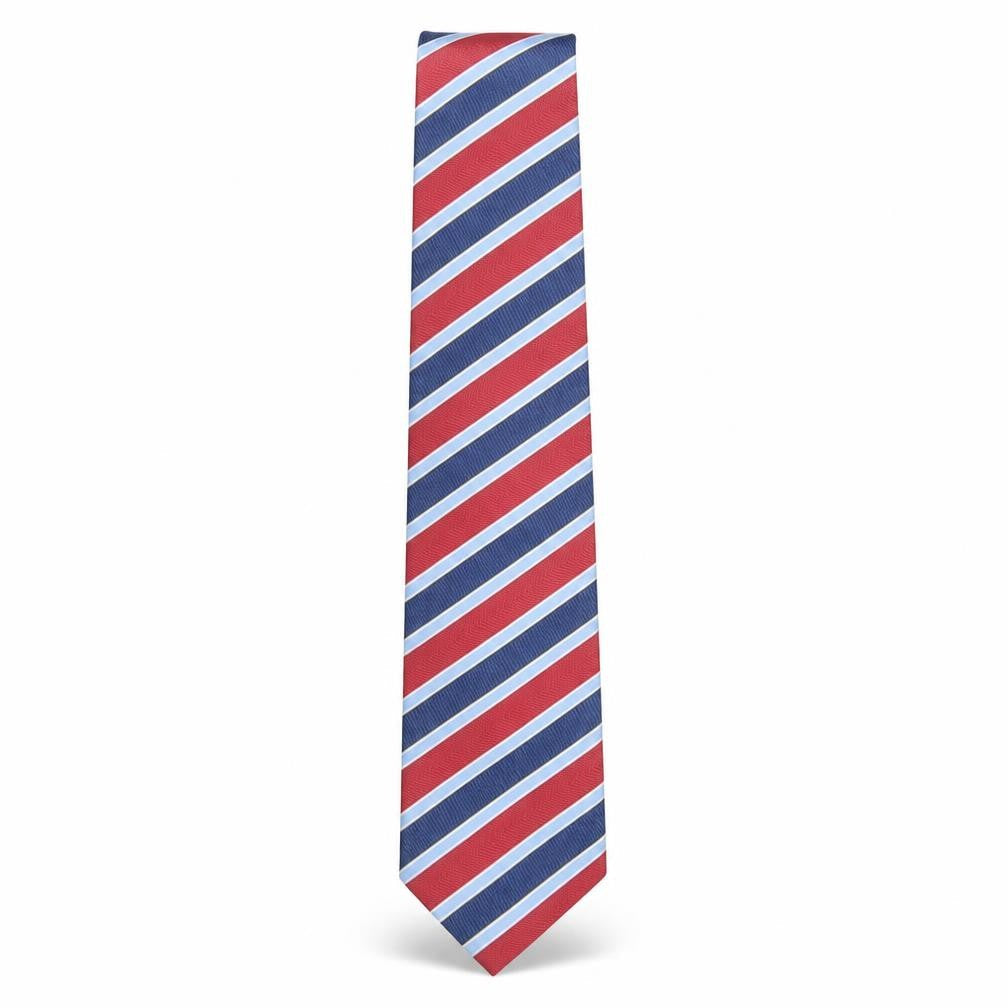Frangi Mens Multicoloured Striped Silk Pointed Tie One Size