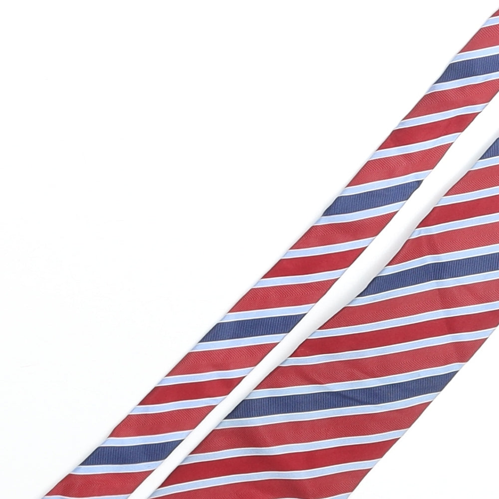 Frangi Mens Multicoloured Striped Silk Pointed Tie One Size