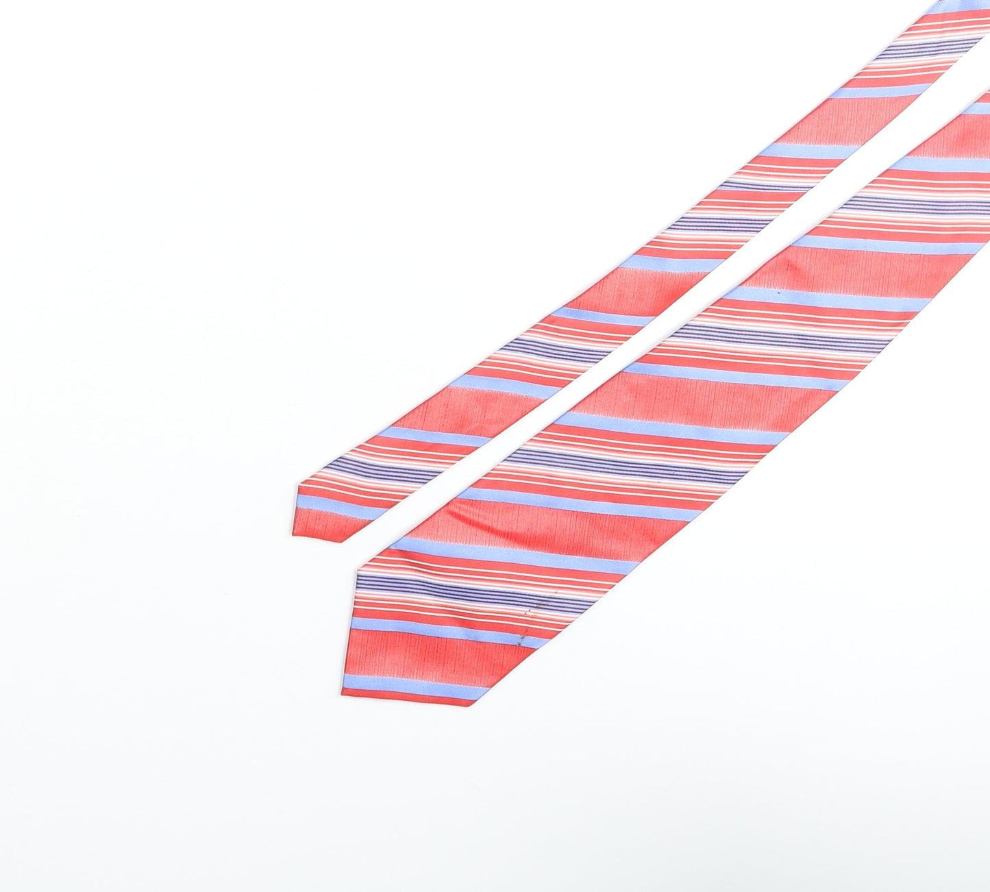 Baumer Mens Multicoloured Striped Silk Pointed Tie One Size