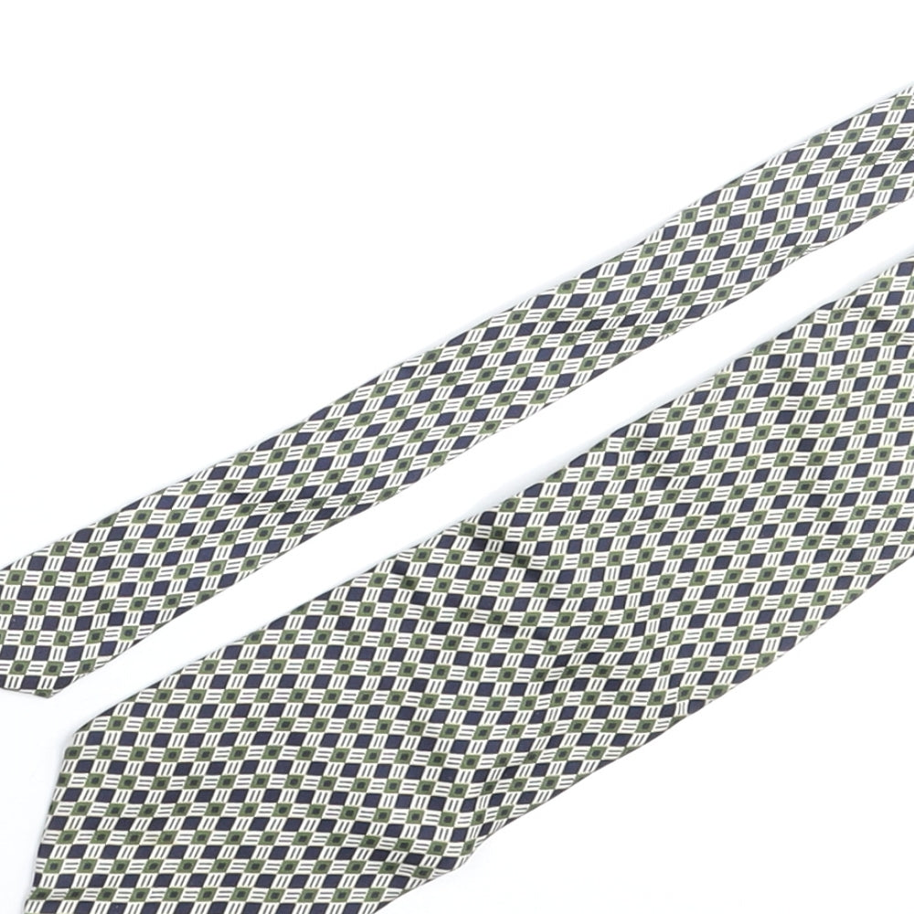 Tie Rack Mens Multicoloured Geometric Silk Pointed Tie One Size
