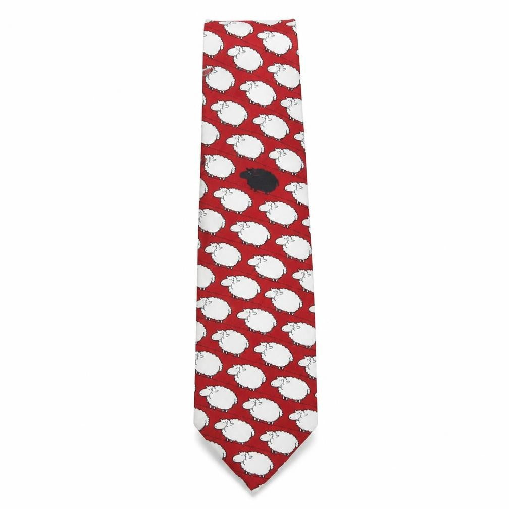 A. Rogers Mens Multicoloured Geometric Polyester Pointed Tie One Size - Sheep Print
