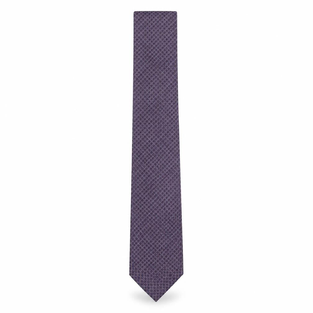 McQuillans Mens Purple Geometric Polyester Pointed Tie One Size - Cricle