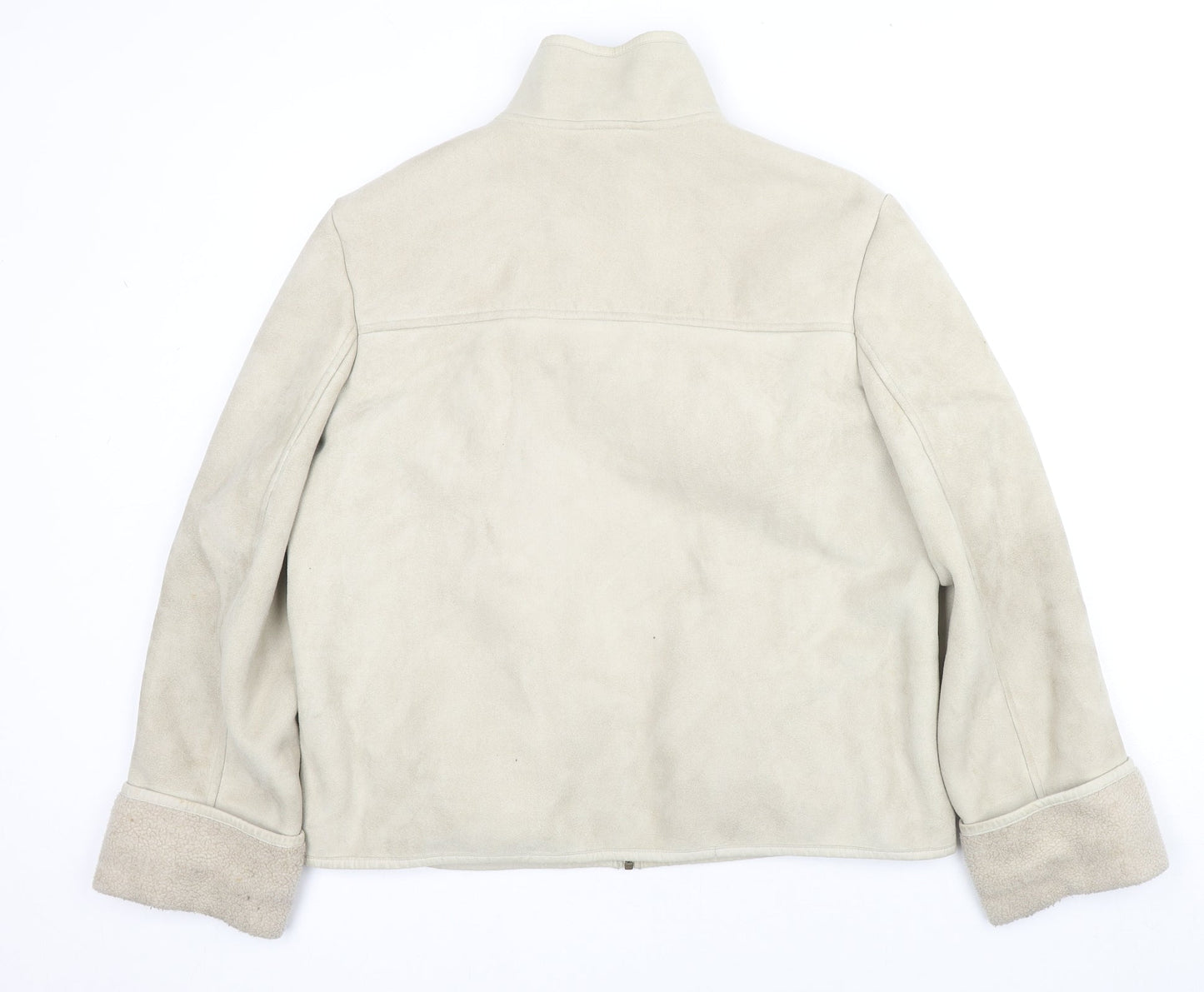 NEXT Womens Beige Jacket Coat Size 16 Zip
