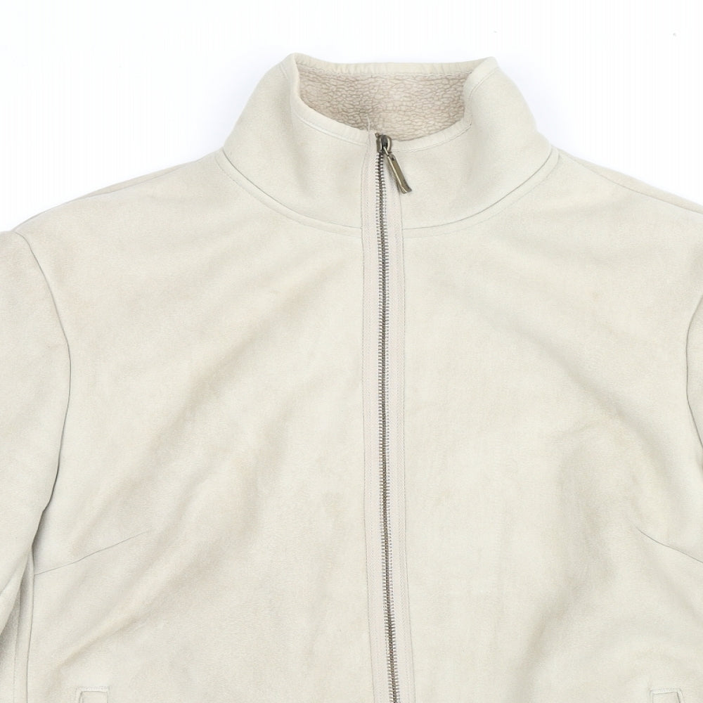 NEXT Womens Beige Jacket Coat Size 16 Zip