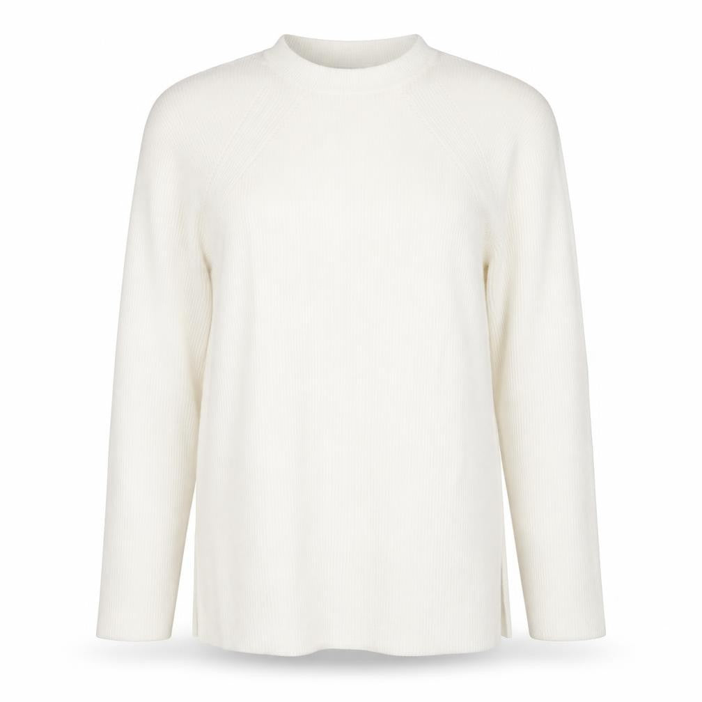 Marks and Spencer Womens White Round Neck Viscose Pullover Jumper Size S