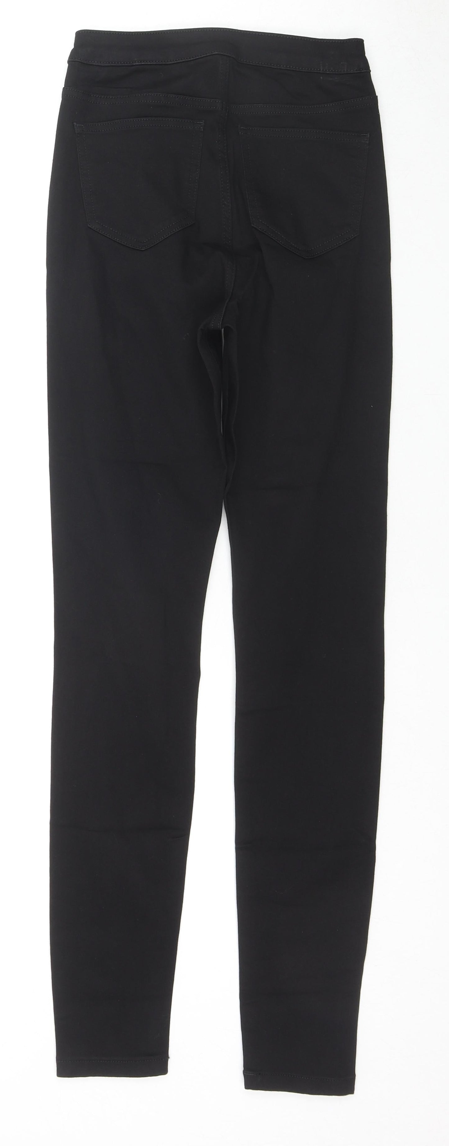 Marks and Spencer Womens Black Cotton Skinny Jeans Size 6 L30 in Slim Zip