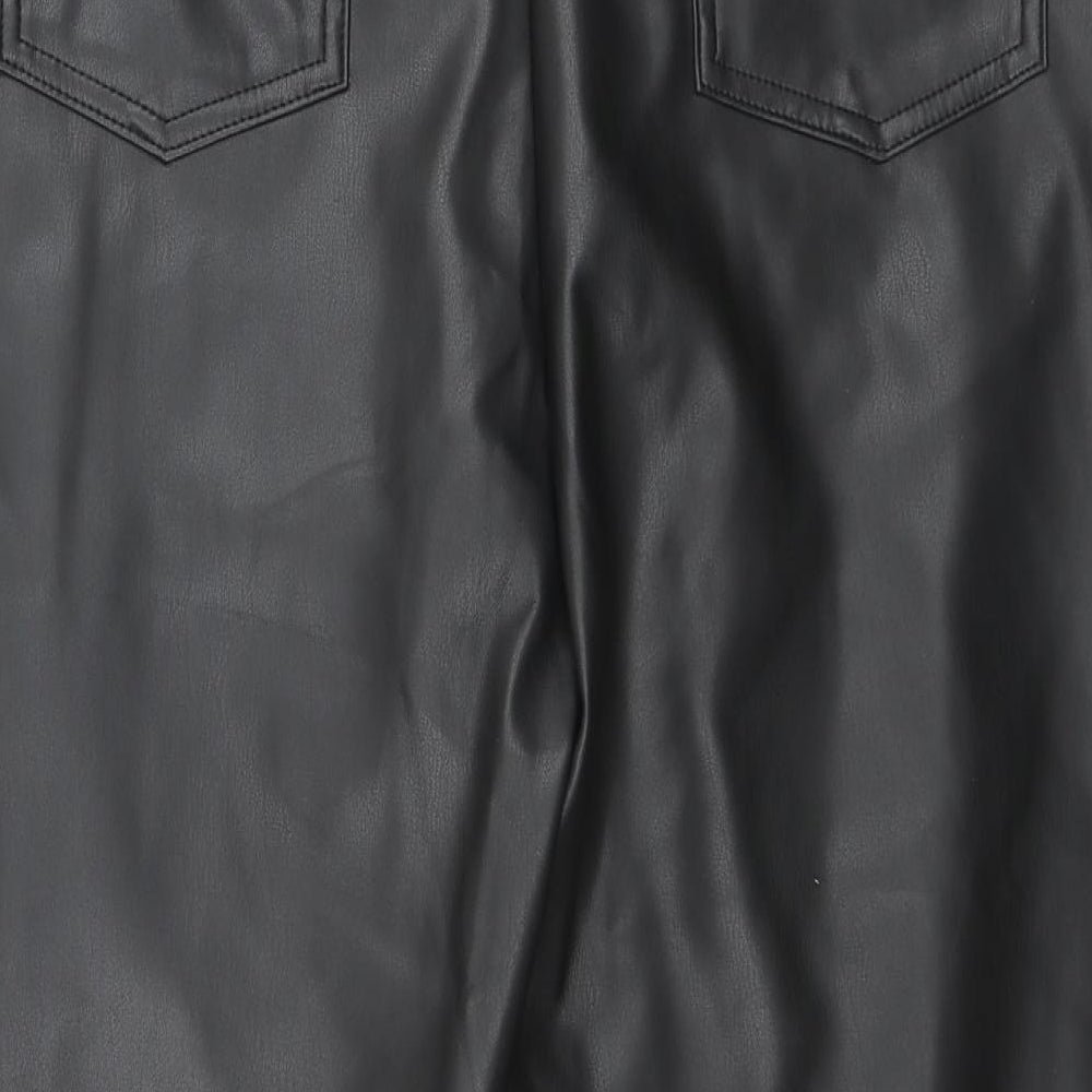 Marks and Spencer Womens Black Polyester Trousers Size 20 L23 in Regular Zip
