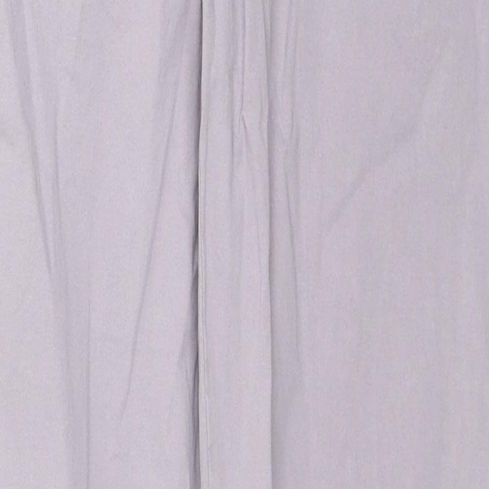 Marks and Spencer Womens Purple Cotton Trousers Size 6 L31 in Regular Zip